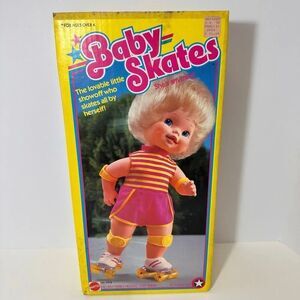 Vintage Mattel Baby Skates Doll 1982